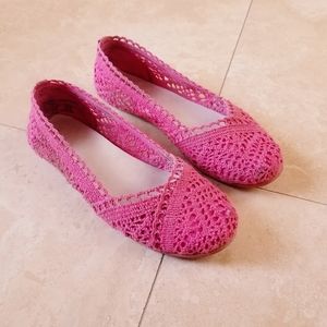 H&M Pink Crocheted Ballet Flats